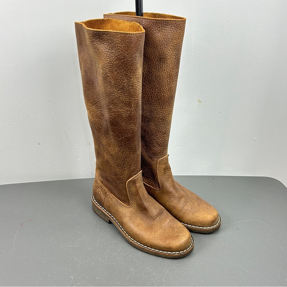 Roots Brown Leather Tall Riding Boots